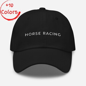 Equestrian Horse Racing Embroidered Hat Jockey Baseball Cap Kentucky Derby Belmont Stakes Equestrian Hat Jockey Gift Horse Racing Gift Etsy UK