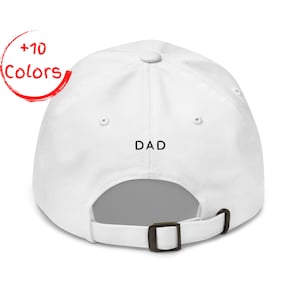DAD Embroidered Back Dad Hat | Father&#39;s Day Gift | Adjustable Baseball Cap | Classic Dad Cap | Unique Dad Hat | Personalized Gift for Him