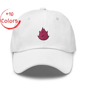 Dragon Fruit Embroidered Hat | Tropical Fruit Cap | Adjustable Baseball Cap | Unique Summer Hat | Fun and Trendy Hat | Fruit Lover&#39;s Gift