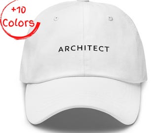 Haftowana czapka architekta | Prezent dla studenta architektury | Czapka o minimalistycznym designie | Prezent dla urbanisty