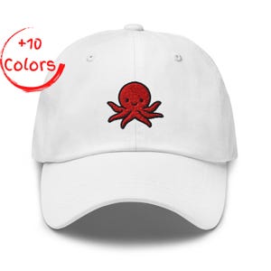 Octopus Dad Hat | Sea Creature Cap | Ocean Animal Design | Unstructured Cotton Twill Hat