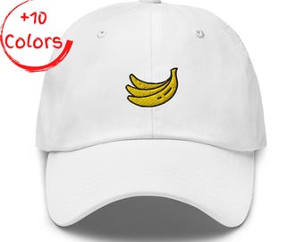 Banana Dad Hat | Fruit Design Hat | Tropical Food Gift | Unstructured Cotton Twill Hat