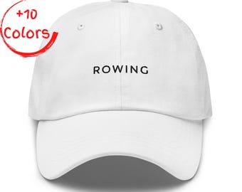 Rowing Embroidered Hat | Crew Coach Gift | Regatta Team Cap | Rower Athlete Apparel