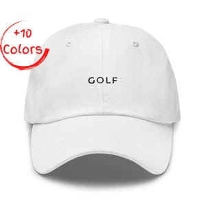 GOLF Embroidered Hat | Minimalist Golf Dad Hat | Golfer Gift Cap | Sunday Round Accessory