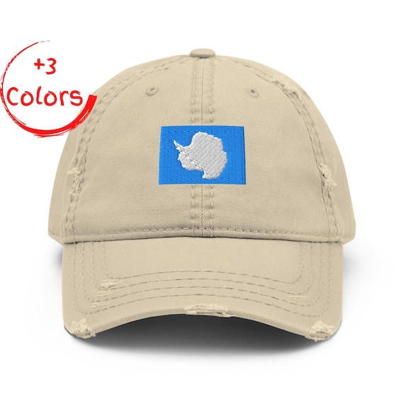 Antarctica Flag Distressed Dad Hat | South Pole Explorer Hat  display picture 1