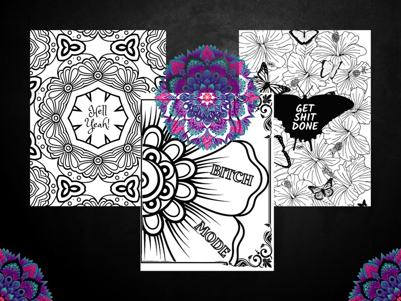 Motivational Swear Word Coloring Pages for Adults Spiritual - Etsy