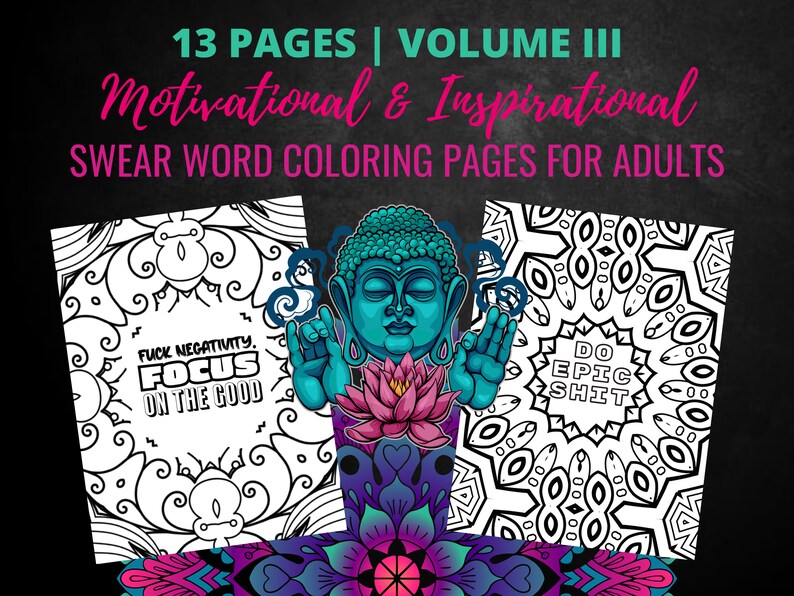 Motivational Swear Word Coloring Pages for Adults Spiritual - Etsy