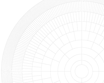 Family Tree - 10 Gen Blank Circle Chart - 2 versions - Ready to print - Vector Digital File