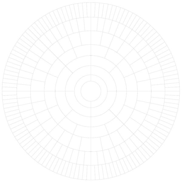 Family Tree - 8 Gen Blank Circle Chart - 2 versions - Ready to print - Vector Digital File