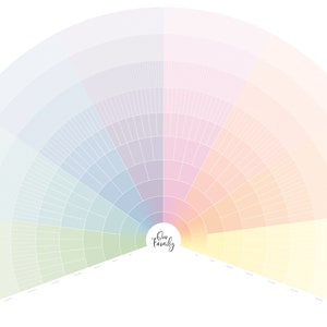Family Tree Art - Blank Fan Chart - 10 Generations - Couple - Instant ...