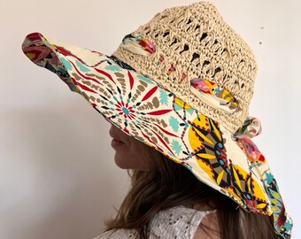 raffia sun hat, Wide brim straw hat, Wide brim sun hat, Bow hat, women, straw boho hat, ladies straw hat, beach straw hat, Floppy straw hat