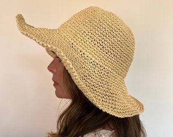 raffia sun hat, Wide brim straw hat, Wide brim sun hat, Wide brim sun hat women, straw boho hat, ladies straw hat, beach straw hat, sunhat