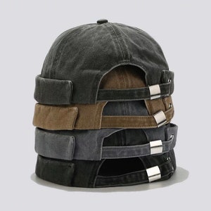 Unisex Cotton Docker Hat, Beanie , Birmless Hat , Skull Hat image 3