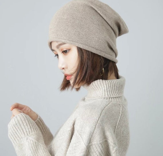 Womens Cashmere Beanie Wool Beanie 
