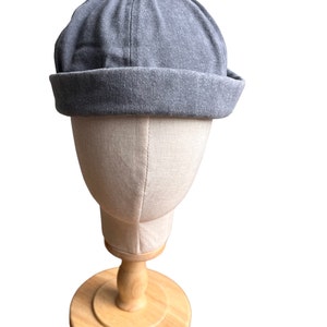 Unisex Cotton Docker Hat, Beanie , Birmless Hat , Skull Hat Gray