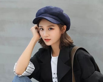 RRiody Womens Newsboy Hats with Visor Girls Fashion Beret Adjustable Paperboy Cap