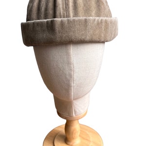 Unisex Cotton Docker Hat, Beanie , Birmless Hat , Skull Hat Beige