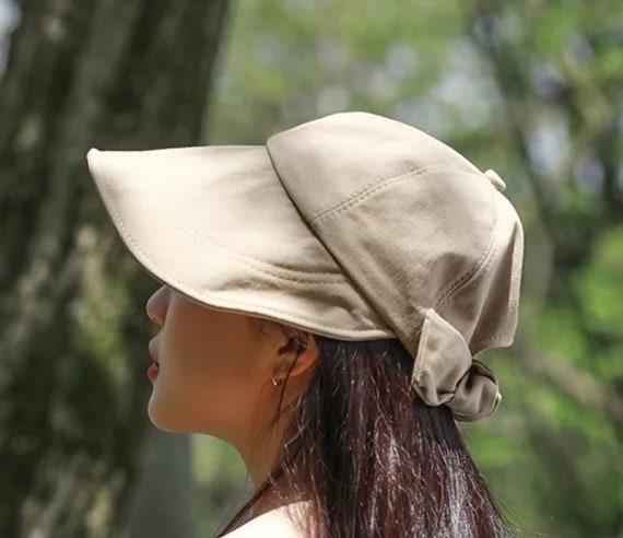 Back Bow Summer Bucket Hat , Womens Summer Bucket Hat , Beach Hat