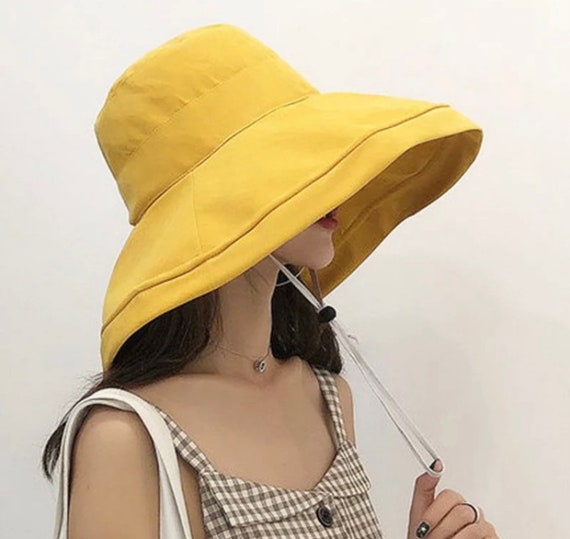 Wide Brim Womens Beach Hat, Wide Brim Summer Hat , Beach Hat, Bucket Hat , Korean Beach Hat, Harajuku