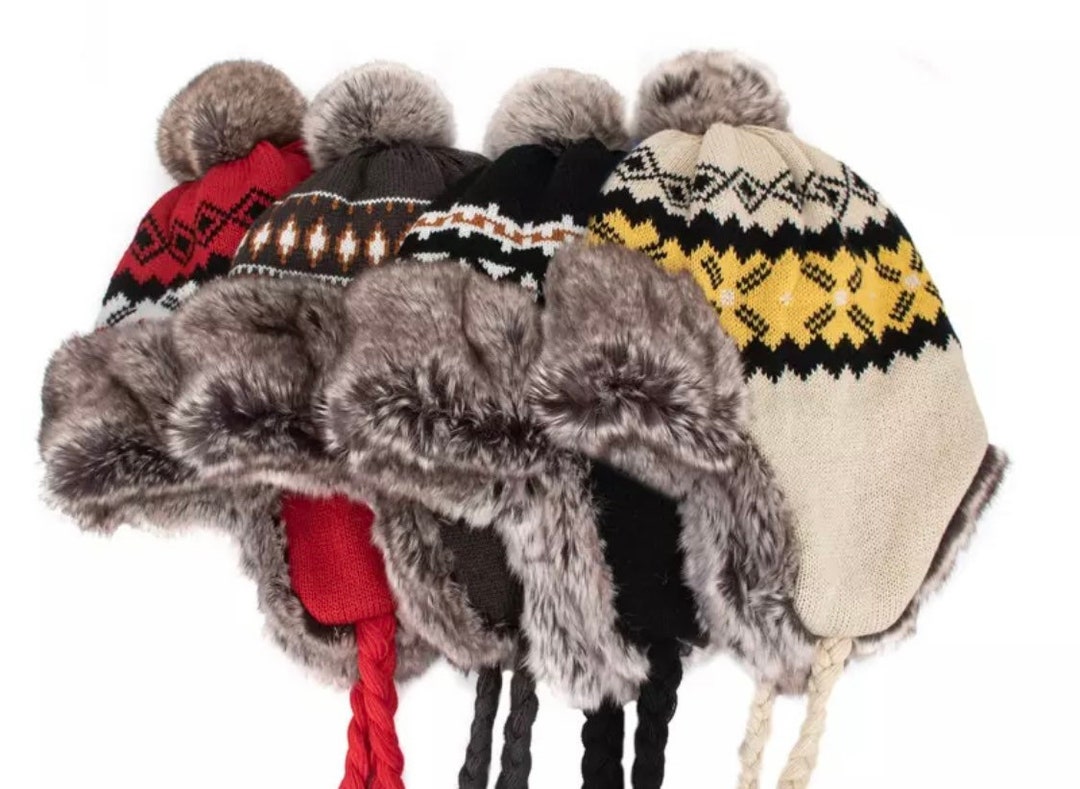 Winter Hat Russian Style Trapper Hat Unisex Bomber Hat Etsy