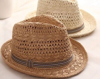 Unisex Straw Panama Hat , Panama Hat , Jazz Hat , Beach Fedora Hat , Unisex Sun Hat