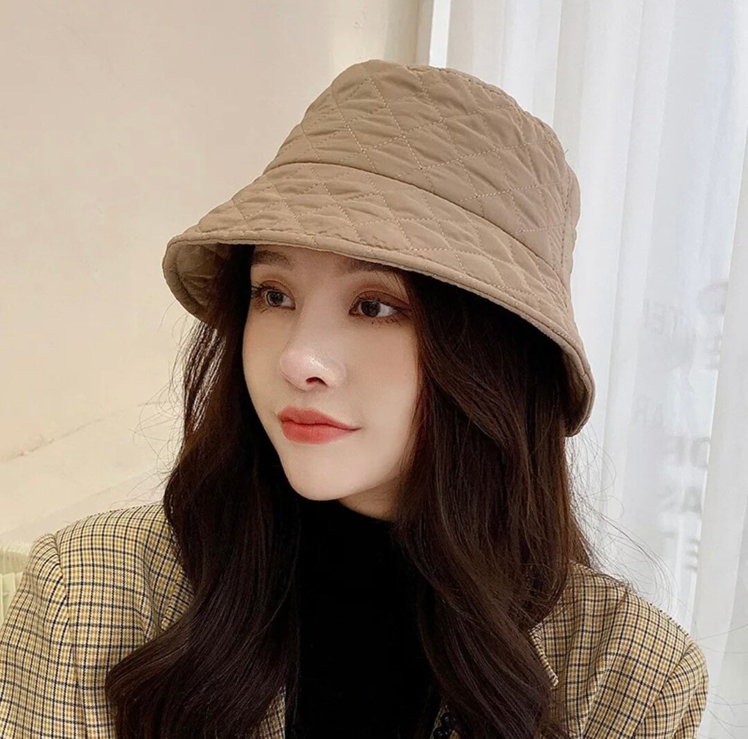 Bucket Hat , Cotton Bucket Hat , Womens Bucket Hat, Quilted Bucket Hat