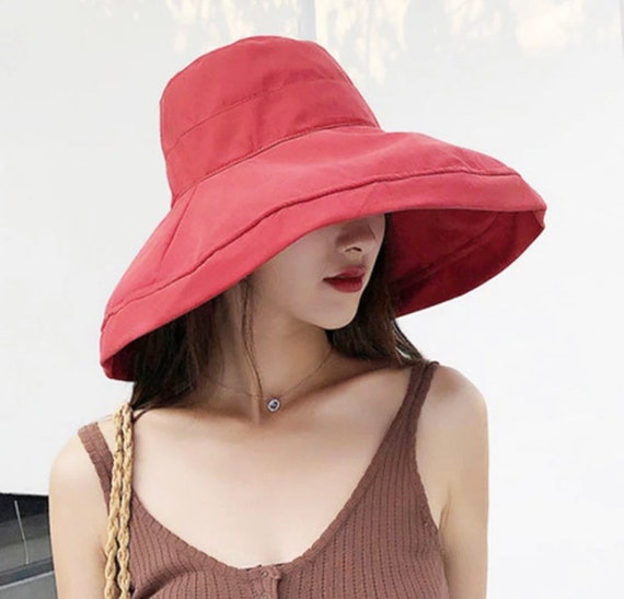 Buy Wide Brim Womens Beach Hat, Wide Brim Summer Hat , Beach Hat, Bucket  Hat , Korean Beach Hat, Harajuku Online in India 