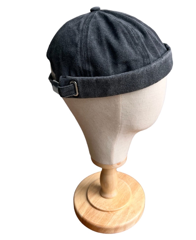 Unisex Cotton Docker Hat, Beanie , Birmless Hat , Skull Hat Black