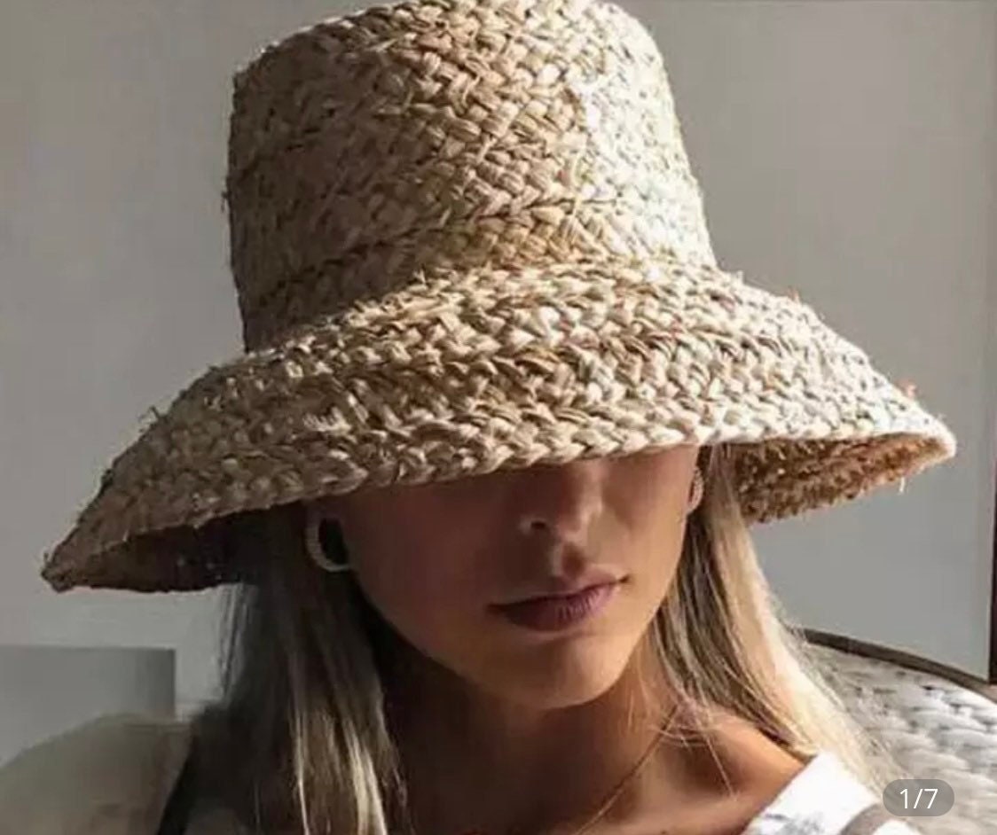 Raffia Sun Hat, Wide Brim Straw Hat, Wide Brim Sun Hat, Wide Brim Sun Hat  Women, Straw Bucket Hat, Ladies Straw Hat, Beach Straw Hat, Sunhat -   Israel