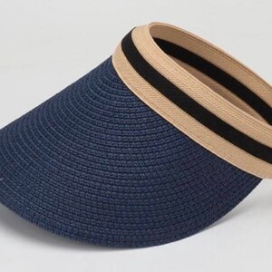 Womens Straw Sun Hat , Sun Visor , Sunshade Sun Protection Visor , Beach Hat image 7