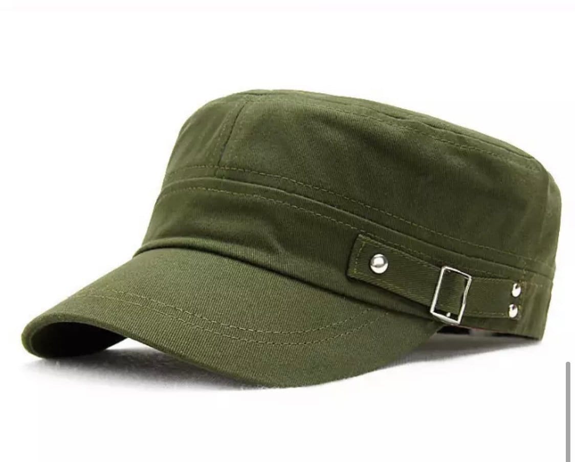 Gorra de estilo militar de alta calidad, gorra militar de ajuste flexible  para hombres y mujeres, color caqui, talla pequeña/mediana, perfecta para