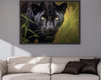 Black Panther Poster Print | Colorful Animal Art Photo | Panther Wall Decor | Black Panther Photo | PRINTED Poster | Perfect 4 Framing