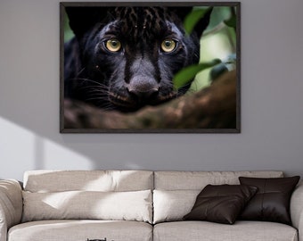 Black Panther Poster Print | Colorful Animal Art Photo | Panther Wall Decor | Black Panther Photo | PRINTED Poster | Perfect 4 Framing