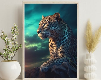 Cheetah Poster Print | Colorful Cheetah Art | Cheetah Wall Decor | Artistic cheetah | PRINTED Poster | Perfect for Framing | Cheetah Decor