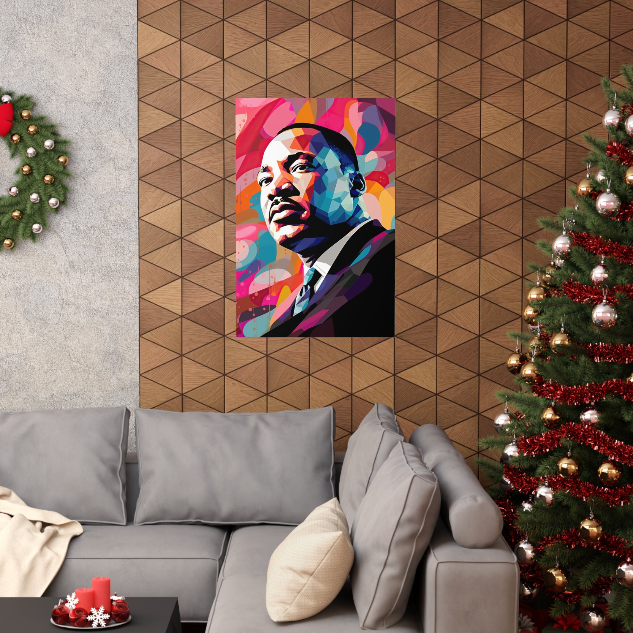 MLK Jr. Abstract Print - Inspiring Civil Rights Art - Vibrant and ...