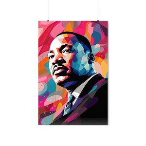 MLK Jr. Abstract Print - Inspiring Civil Rights Art - Vibrant and ...