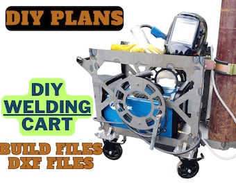 DIY Welding Cart Files To Make | Custom Cart With Hose and Cord Hanger | Unique Welding Cart | Welding Cart with Tank | DIY Welder Cart