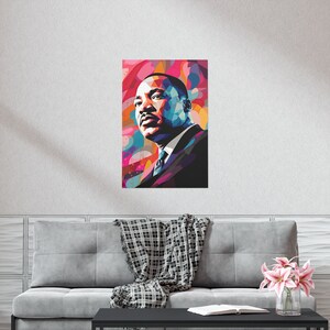 MLK Jr. Abstract Print - Inspiring Civil Rights Art - Vibrant and ...