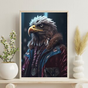 Fun Eagle Poster Print | Colorful Eagle Art | Eagle Wall Decor | Artistic Eagle | PRINTED Poster | Perfect for Framing | Eagle Decor | Eagle
