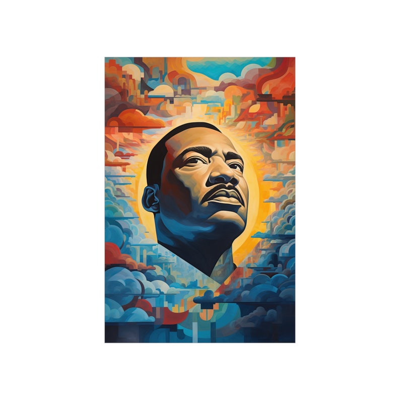 MLK Jr. Abstract Print Inspiring Civil Rights Art Vibrant and Impactful ...