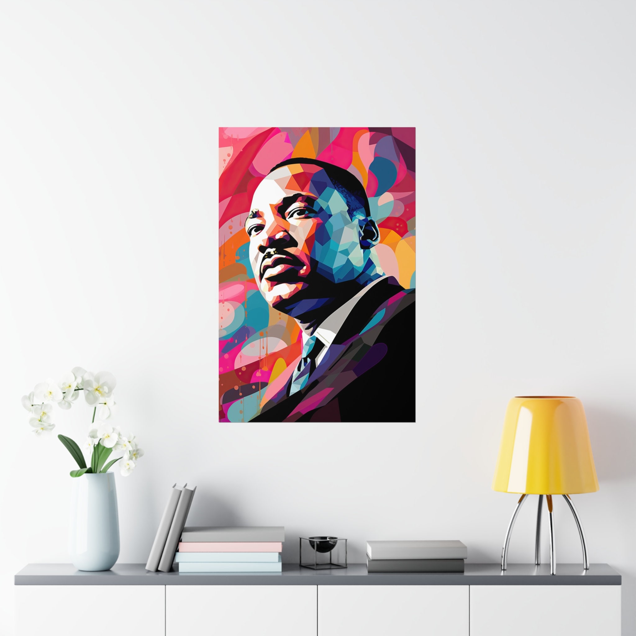 MLK Jr. Abstract Print - Inspiring Civil Rights Art - Vibrant and ...