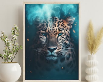 Cheetah Poster Print | Colorful Cheetah Art | Cheetah Wall Decor | Artistic cheetah | PRINTED Poster | Perfect for Framing | Cheetah Decor