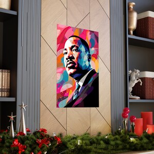 MLK Jr. Abstract Print - Inspiring Civil Rights Art - Vibrant and ...