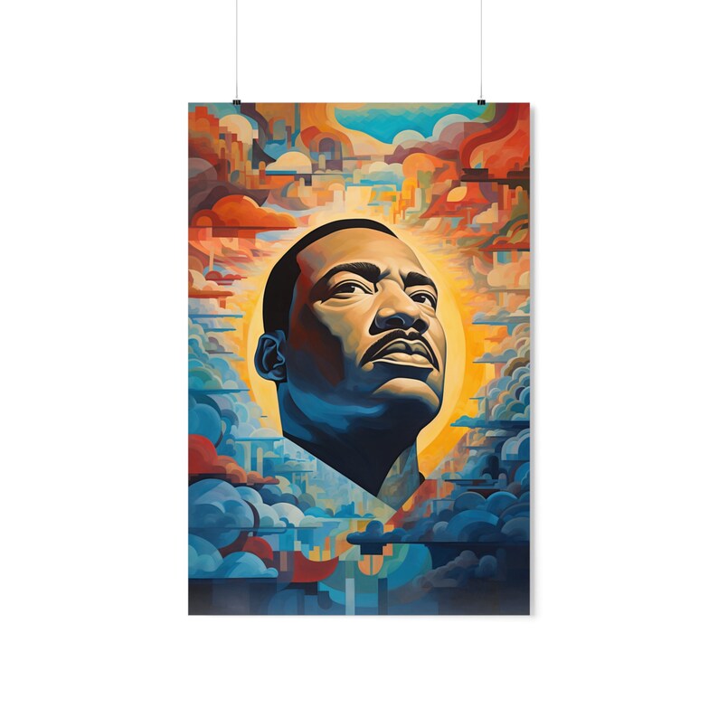MLK Jr. Abstract Print Inspiring Civil Rights Art Vibrant and Impactful ...