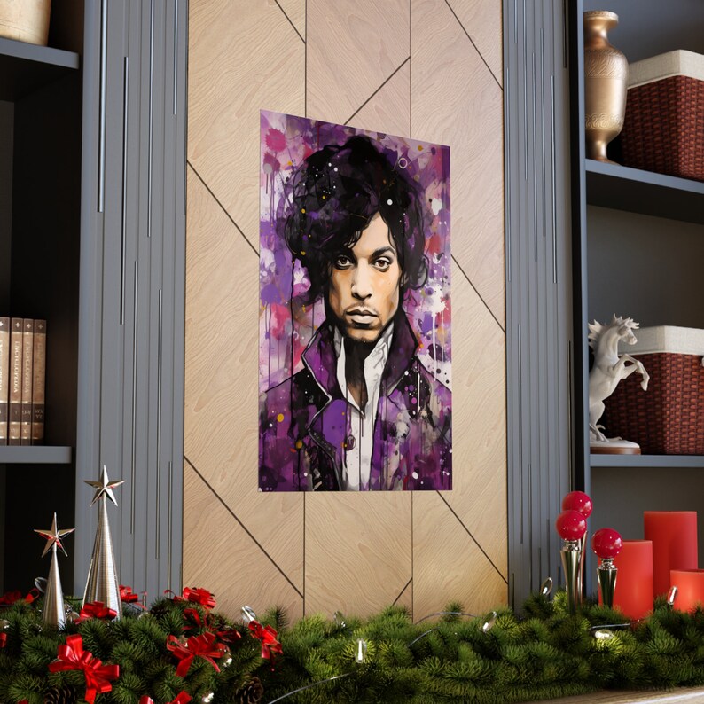 Prince Abstract Poster Prince Abstract Painting Poster Print - Vibrant Colors, Music Lovers ...