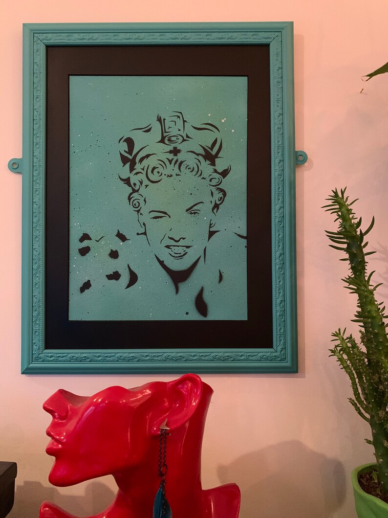 Vivienne Westwood Punk Stencil Artwork With Teal Frame Etsy UK
