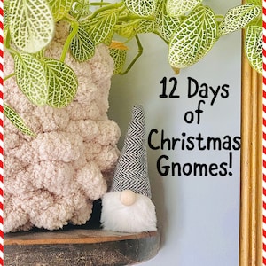 12 Days of Christmas Gnomes, Gnome Advent, Mini Gnome, Cork Gnome, Winter Gnome, Christmas Gnome, Advent Calendar, Tiny Gnome, Gnomemas