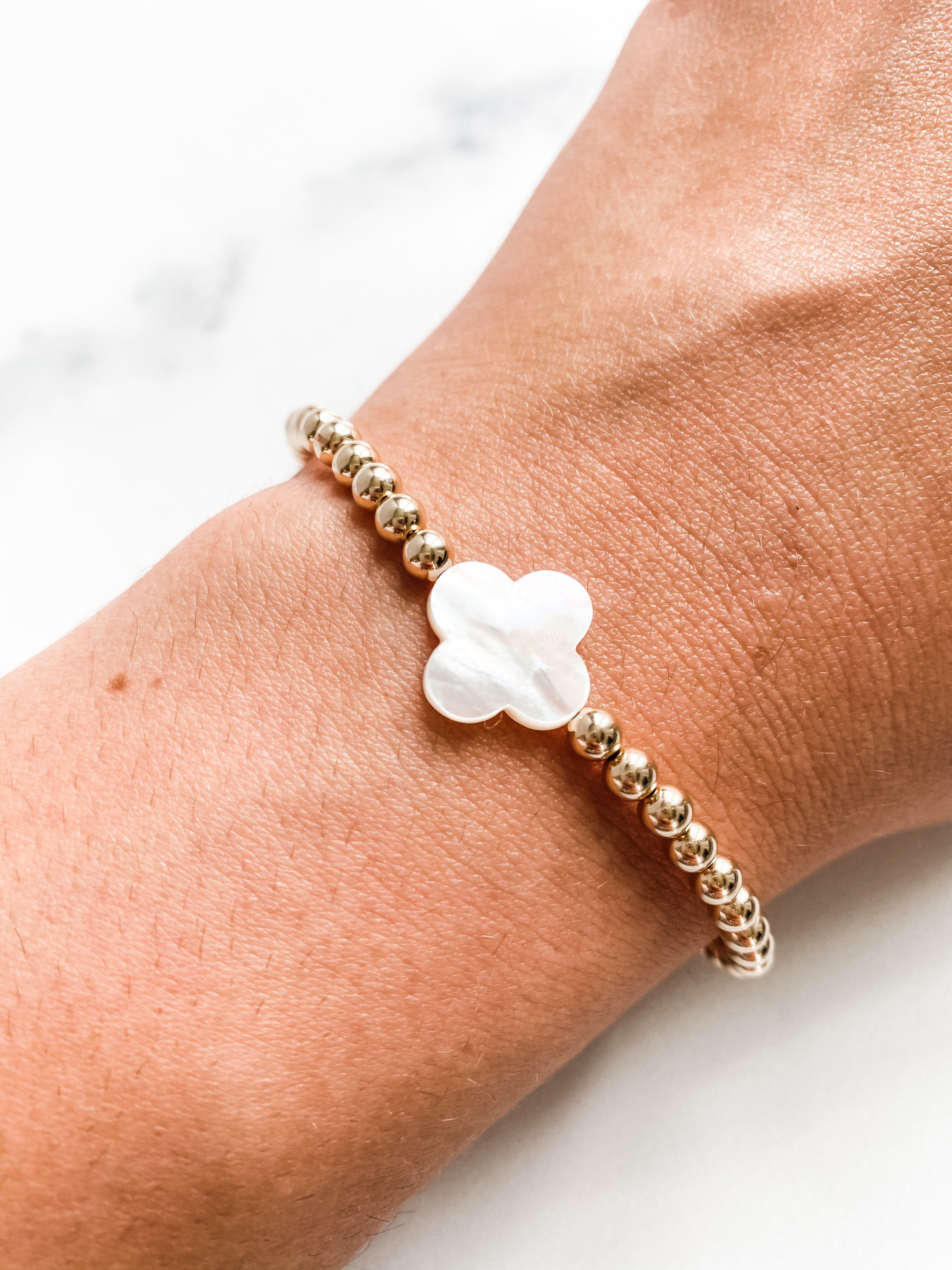 Van Cleef & Arpels Style Counter Four-Leaf Clover Bracelet – El