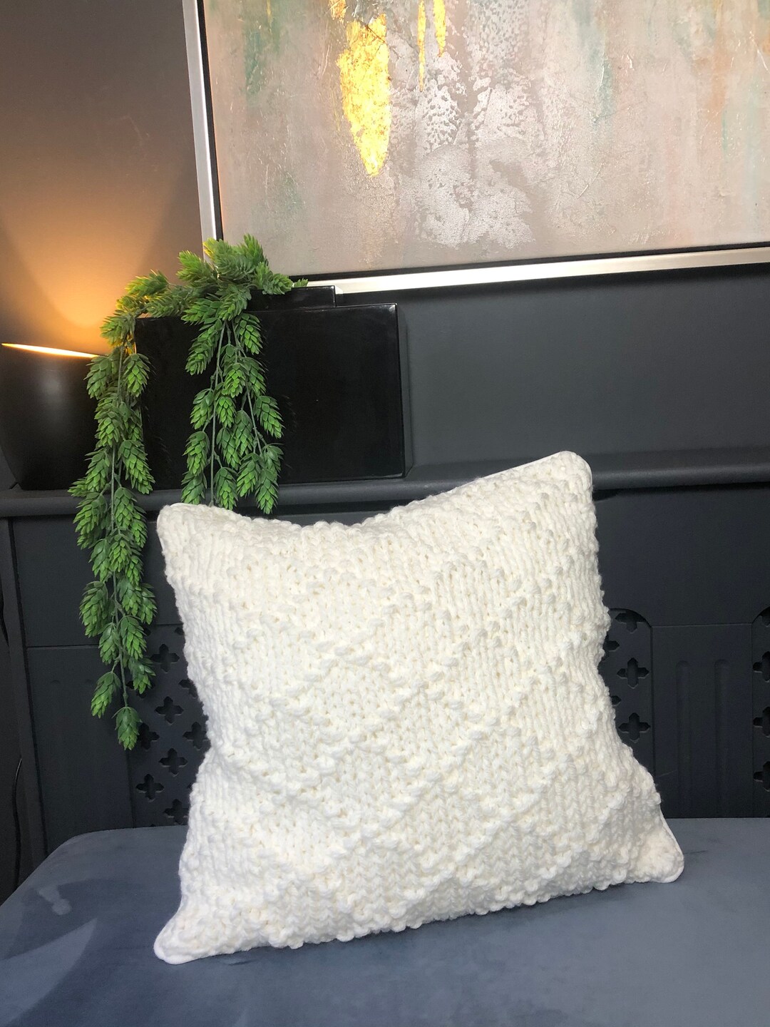 Handmade Chunky Knit Cushion Cover. Etsy UK