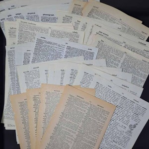 Vintage Dictionary Paper Packs